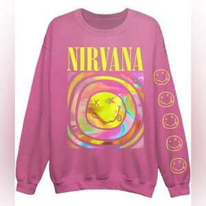 Pink nirvana crewneck